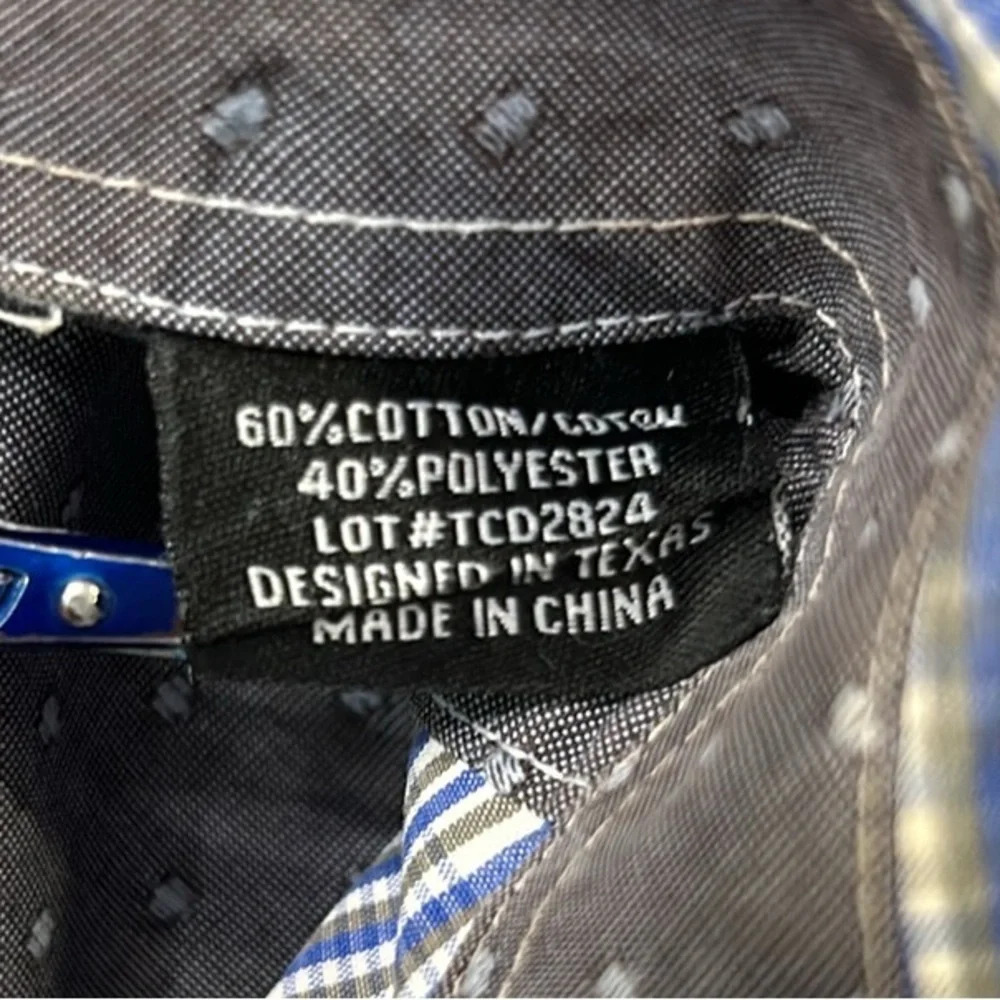 Panhandle Slim Tuf Cooper Performance Plaid Short Sleeve Button Down Shirt - Picture 5 of 7